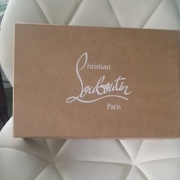 Christian Louboutin Black Velvet Sandals - Picture 4 of 5